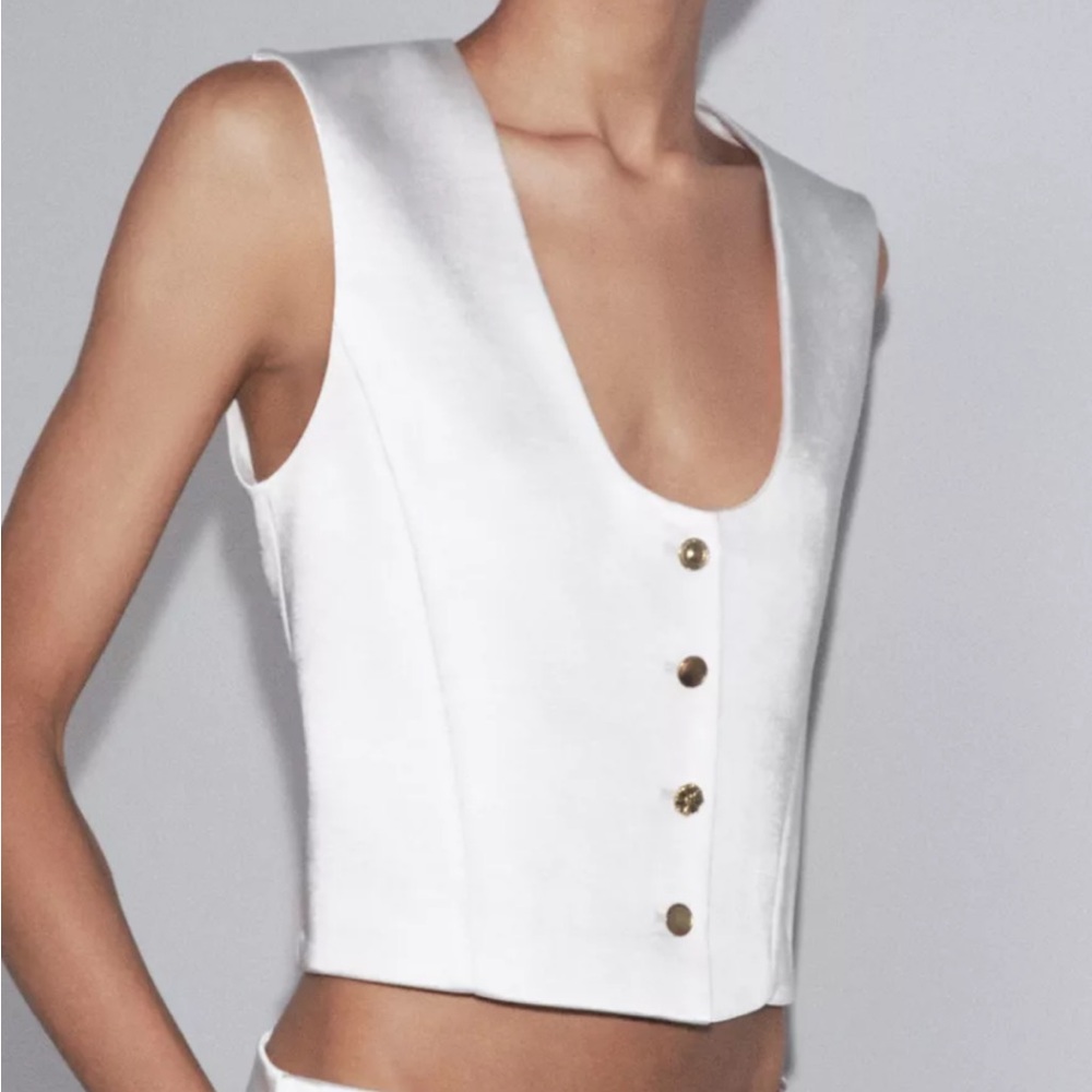 ZW COLLECTION SATIN VEST - Picture 2 of 10